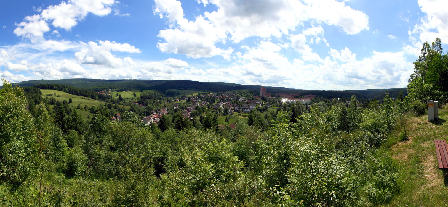Altenau und der Harz im Frühling - Panorama